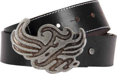 

Flying Machine Men Black Genuine Leather Belt