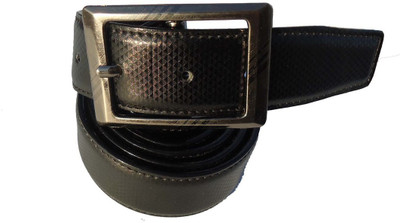 

P&E Men Formal Black Artificial Leather Reversible Belt