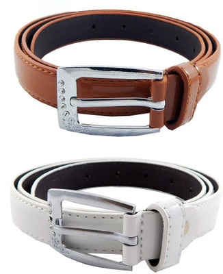 

Els Women Formal, Casual Brown, White Synthetic Belt