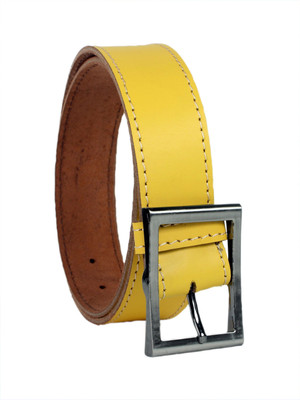 

Revo Men Casual Yellow Genuine Leather Belt