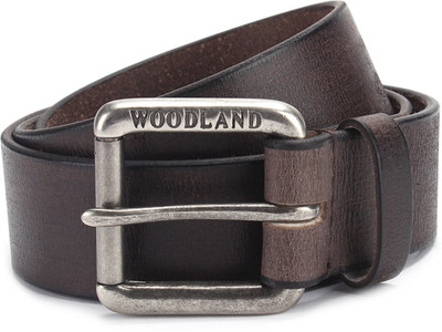 

Woodland Men Brown, Green Genuine Leather Belt, Olive
