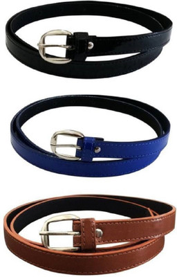

SUNRISE ENTERPRISES Girls Casual, Evening, Formal, Party Black, Blue, Brown Artificial Leather, Fabric Belt, Blackbluebrown04193