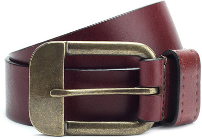 

Woodland Men Maroon, Brown Genuine Leather Belt