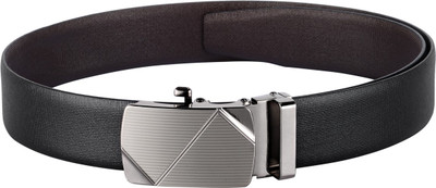 

Teakwood Men Casual Black Genuine Leather Reversible Belt