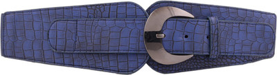 

Buckle Up Women Casual Blue Artificial Leather Belt