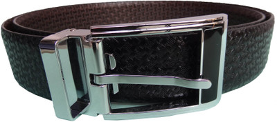 

eXcorio Men Formal Black Genuine Leather Reversible Belt, Black;brown