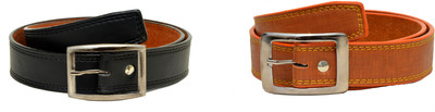 

Tiwari Collection Men Black Artificial Leather Belt, Black;brown