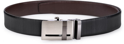 

Teakwood Men Casual Black Genuine Leather Reversible Belt