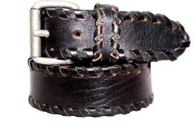 

Cops Men Casual Black Genuine Leather Belt