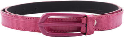 

Buckle Up Women Casual Pink Artificial Leather Belt