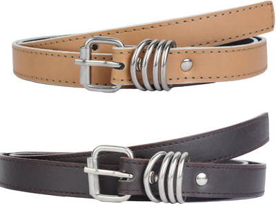 

SRS Women Casual Beige, Brown Synthetic Belt