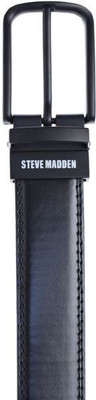 

Steve Madden Men Casual Black Genuine Leather Belt, Black/brown