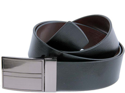 

PRUG Men Formal Black Genuine Leather Reversible Belt