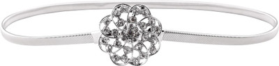 

Buckle Up Women Casual Silver Metal Belt