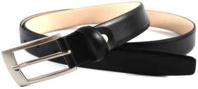 

Roma Brothers Men Black Genuine Leather Belt, Black-2