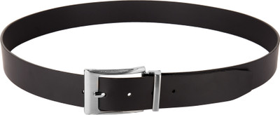 

Viva Men Casual Black Artificial Leather Belt, Silver