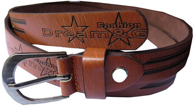 

DCS Men Casual Brown Artificial Leather Belt