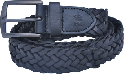 

French Connection Men Casual Black Genuine Leather, Metal Belt