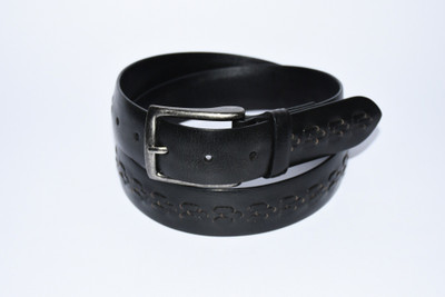 

Pellezzari Men Formal Black Genuine Leather Belt