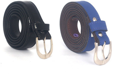 

Fashno Women Casual Multicolor Synthetic Belt, Black;blue