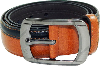

Els Men Casual, Formal Khaki, Black Artificial Leather, Synthetic Belt, Black;khaki