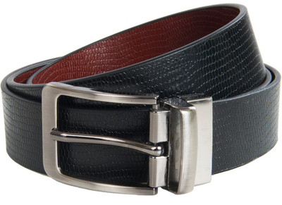 

Cosmopolitan Men Formal Black Genuine Leather Reversible Belt, Black-07