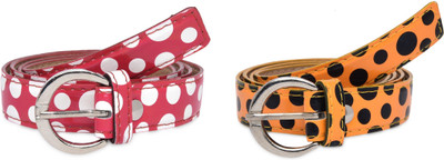 

SRS Women Casual Orange, Red Artificial Leather Belt, Orange-red-29