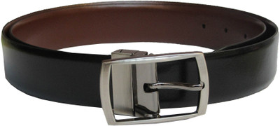 

eXcorio Men Formal Black Genuine Leather Reversible Belt, Black;brown