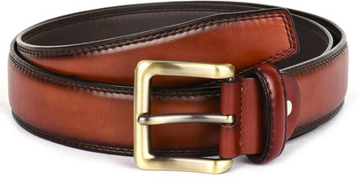 

Buckle Up Men Formal Tan Artificial Leather Belt