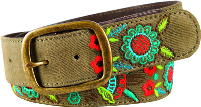 

Fastrack Women Casual Green Genuine Leather Belt