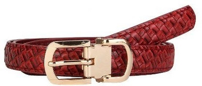 

Lino Perros Women Casual Red Artificial Leather Belt, Maroon