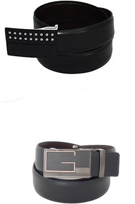 SFA Men Formal Black Artificial Leather Reversible Belt, Blackbrown358612
