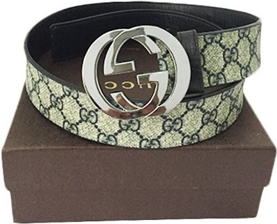 

Zaira Diamond Men Grey Genuine Leather Belt, Off grey