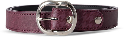 Baggit Women Casual Red Synthetic Belt, Wine