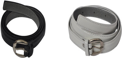 

Robb Club Women Black, White Artificial Leather Belt