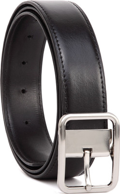 

U+N Men Formal Black Genuine Leather Belt