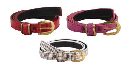 

SRS Women Casual Pink, Red, White Artificial Leather Belt, Pink-red-white-136