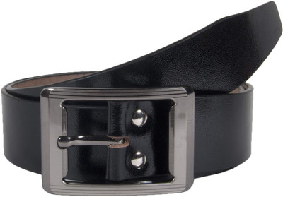 

Snoby Men Casual Black Genuine Leather Belt