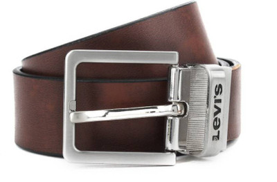 

Levi's Men Black, Brown Genuine Leather Reversible Belt, Brwon/black