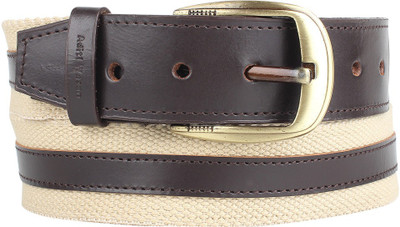 

Aditi Wasan Men Beige, Brown Genuine Leather Belt