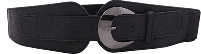 

Buckle Up Women Casual Black Artificial Leather Belt