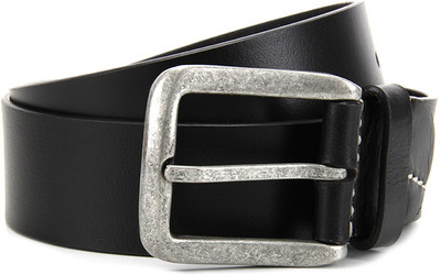 

WAC Men Black Genuine Leather, Metal Belt