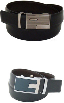 

SFA Men Formal Black Artificial Leather Reversible Belt, Blackbrown365616