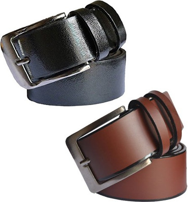 

Wholesome Deal Men Formal Multicolor Artificial Leather Belt, Brown and black