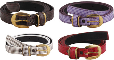

SRS Women Casual Brown, Purple, Red, White Artificial Leather Belt, Brown-purple-red-white-142