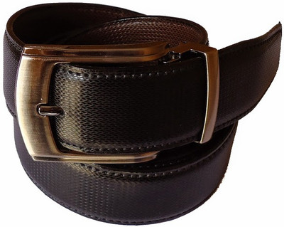 

M&Ms Men Formal Black Canvas Reversible Belt