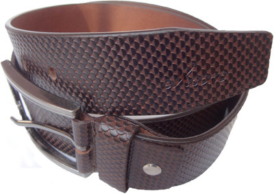 

eXcorio Men Semi-formal Brown Genuine Leather Belt