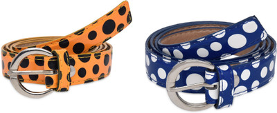 

SRS Women Casual Blue, Orange Artificial Leather Belt, Blue-orange-23