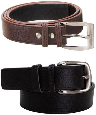 Kesari Men Casual Black, Brown Artificial Leather Reversible Belt