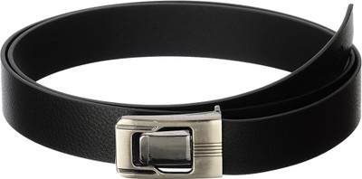 

Osaiz Men Formal Black Genuine Leather, Metal Belt, Black-09